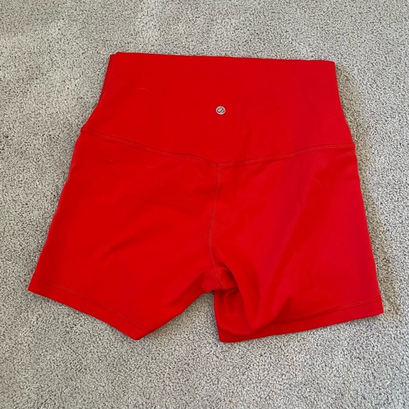 CRZ YOGA Womens Butterluxe Biker Shorts 4'' - Dark Red - Picture 3 of 4